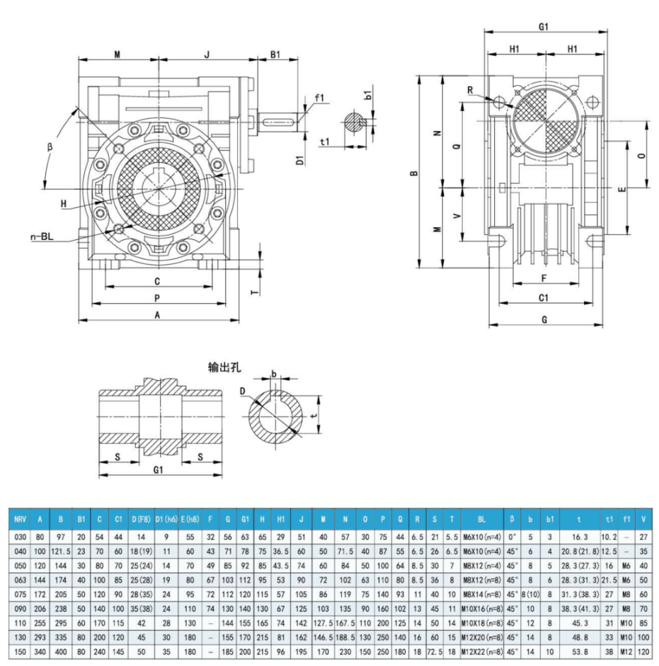 東元RV蝸輪蝸桿減速機 - TECO東元電機 | 變頻器·伺服電機·減速機·電機解決方案