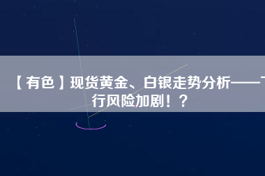 【有色】現(xiàn)貨黃金、白銀走勢分析——下行風險加劇！？