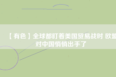 【有色】全球都盯著美國貿易戰(zhàn)時 歐盟對中國悄悄出手了