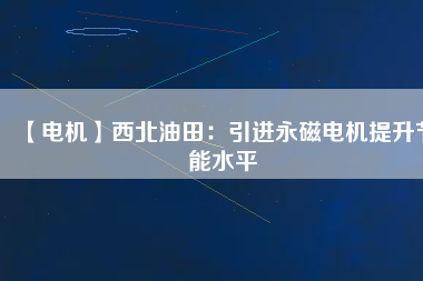 【電機】西北油田：引進永磁電機提升節能水平 - TECO東元電機 | 變頻器·伺服電機·減速機·電機解決方案