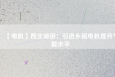 【電機】西北油田：引進永磁電機提升節能水平 - TECO東元電機 | 變頻器·伺服電機·減速機·電機解決方案